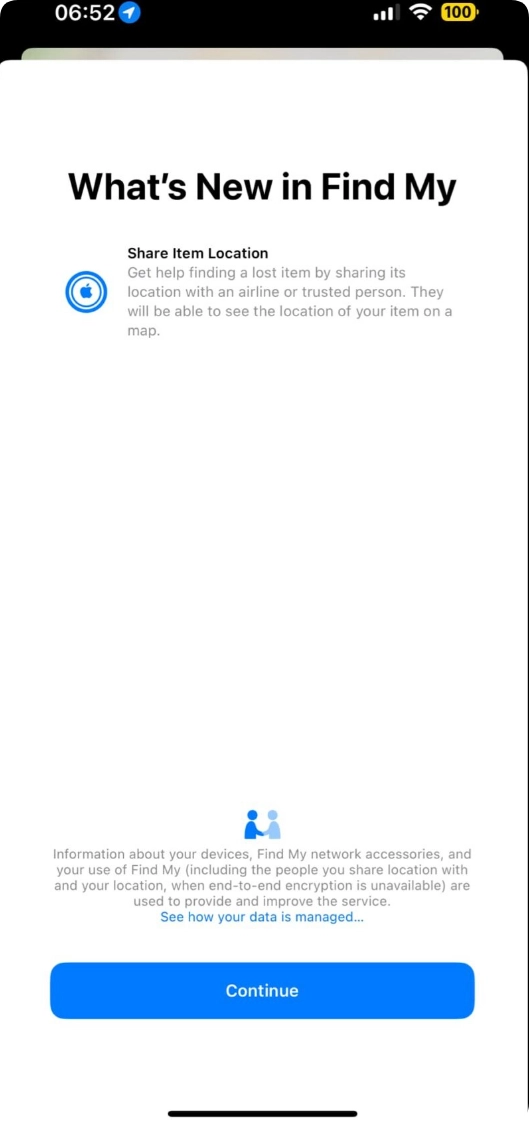 iOS 18.2新增“查找我的”功能，可以共享丢失物品的位置 - 嘉达鸭