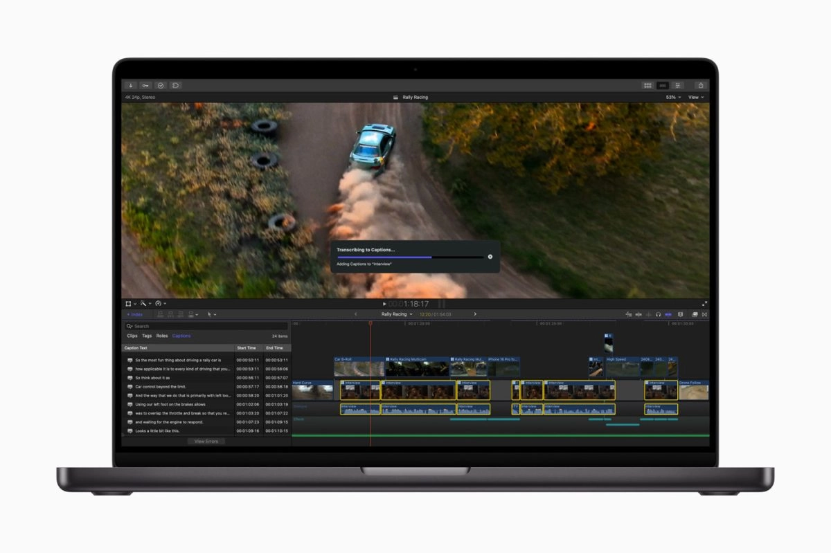 Apple 苹果公司旗下Final Cut Pro 11 正式推出！加入多项 AI 辅助工具、支持剪辑空间影片 - 嘉达鸭